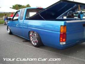 drop em wear show, car truck show, custom minitruck, custom car, custom blue nissan