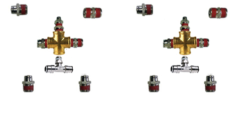 air fitting kit, air suspension fitting kit, 1/2", half inch, front back, fittings for air bag suspension, fitting kit