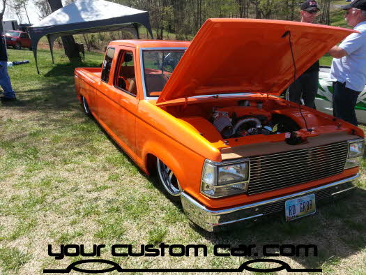 layed out at the park, 2013, custom square body ranger, yourcustomcar, truck show, car show, custom blazer