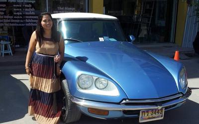 Phen and her 1966 Citroen